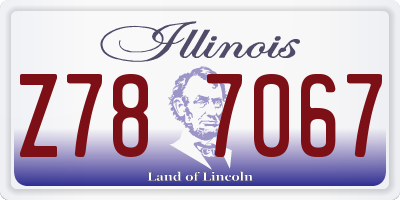 IL license plate Z787067