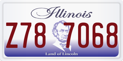 IL license plate Z787068