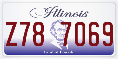 IL license plate Z787069