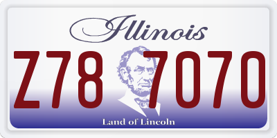 IL license plate Z787070