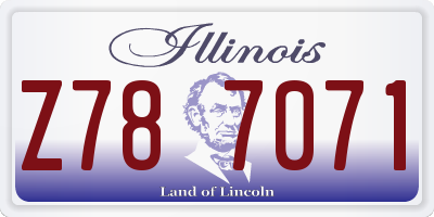 IL license plate Z787071