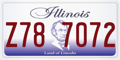 IL license plate Z787072