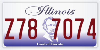 IL license plate Z787074