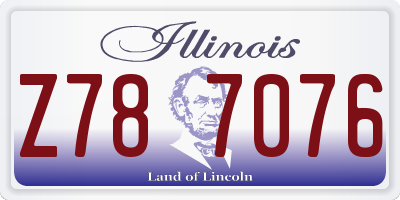 IL license plate Z787076