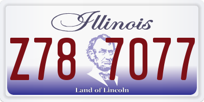 IL license plate Z787077