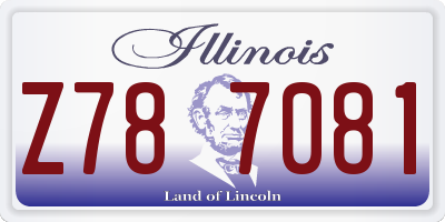 IL license plate Z787081