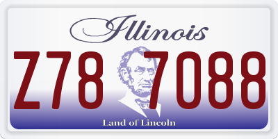 IL license plate Z787088