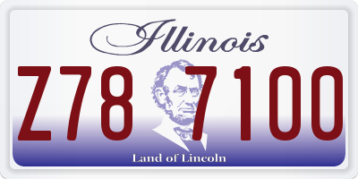 IL license plate Z787100