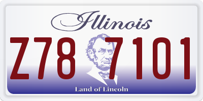 IL license plate Z787101