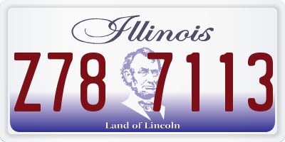 IL license plate Z787113