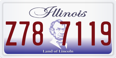 IL license plate Z787119