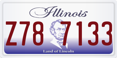 IL license plate Z787133