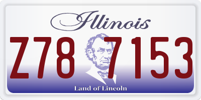 IL license plate Z787153