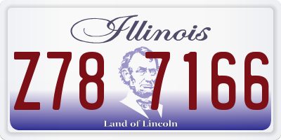 IL license plate Z787166