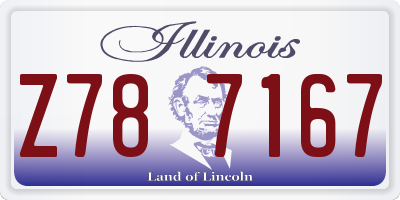 IL license plate Z787167