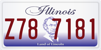 IL license plate Z787181