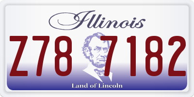 IL license plate Z787182