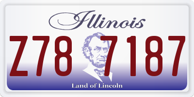IL license plate Z787187