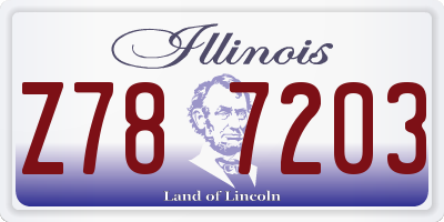 IL license plate Z787203