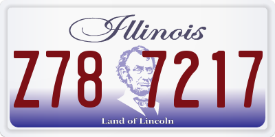 IL license plate Z787217