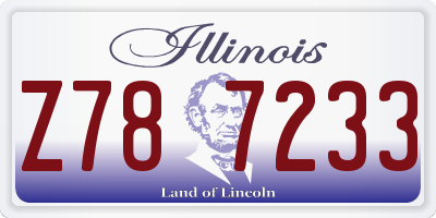 IL license plate Z787233
