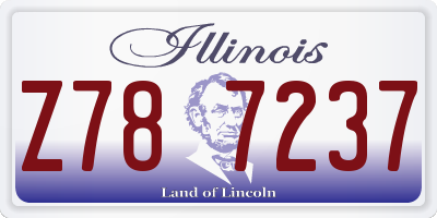 IL license plate Z787237