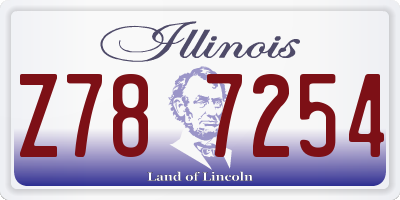 IL license plate Z787254