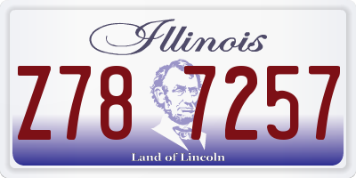 IL license plate Z787257