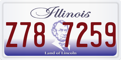 IL license plate Z787259