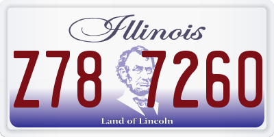 IL license plate Z787260
