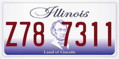IL license plate Z787311