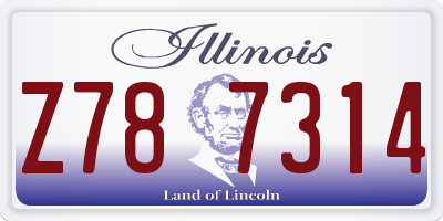 IL license plate Z787314