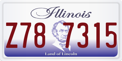 IL license plate Z787315
