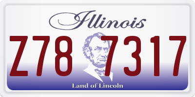 IL license plate Z787317
