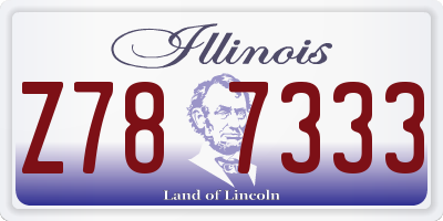 IL license plate Z787333