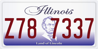 IL license plate Z787337