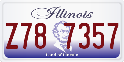 IL license plate Z787357