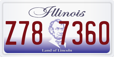 IL license plate Z787360