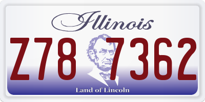 IL license plate Z787362