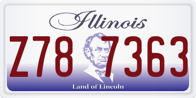 IL license plate Z787363