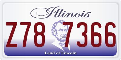 IL license plate Z787366