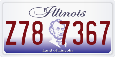 IL license plate Z787367