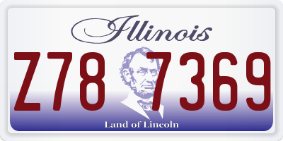 IL license plate Z787369