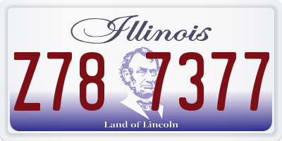 IL license plate Z787377