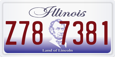 IL license plate Z787381