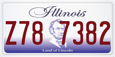 IL license plate Z787382
