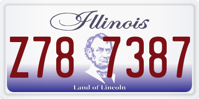 IL license plate Z787387