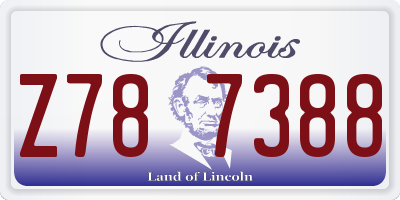 IL license plate Z787388