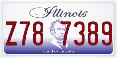 IL license plate Z787389