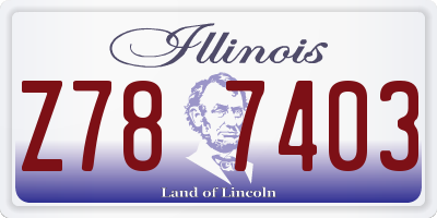 IL license plate Z787403